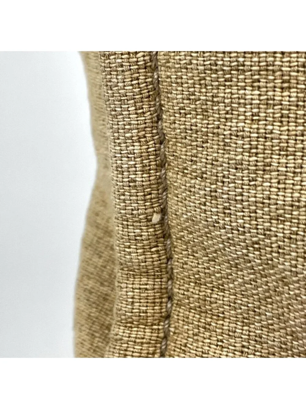 Chanel Deauville Chain Tote CC Logo PM Canvas Beige